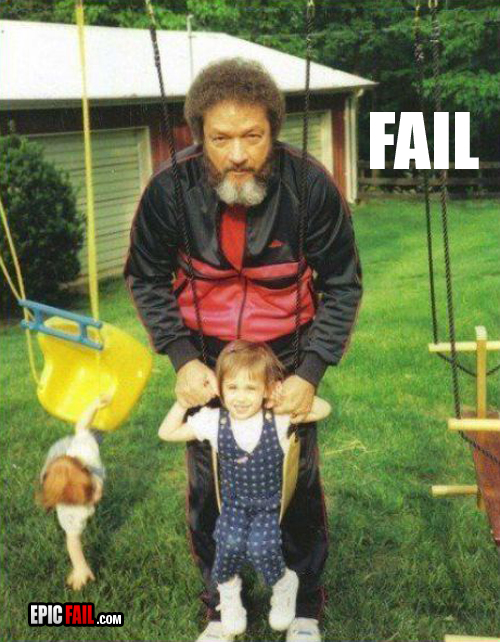 Little girl falls from swing during family photo — fail moment