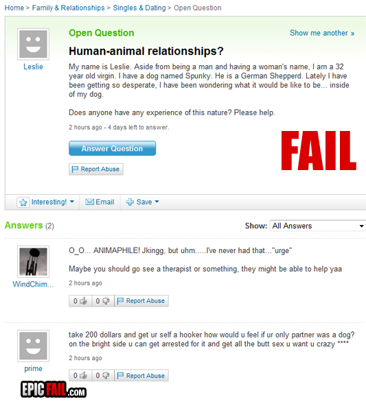 Clip: yahoo Answers FAIL