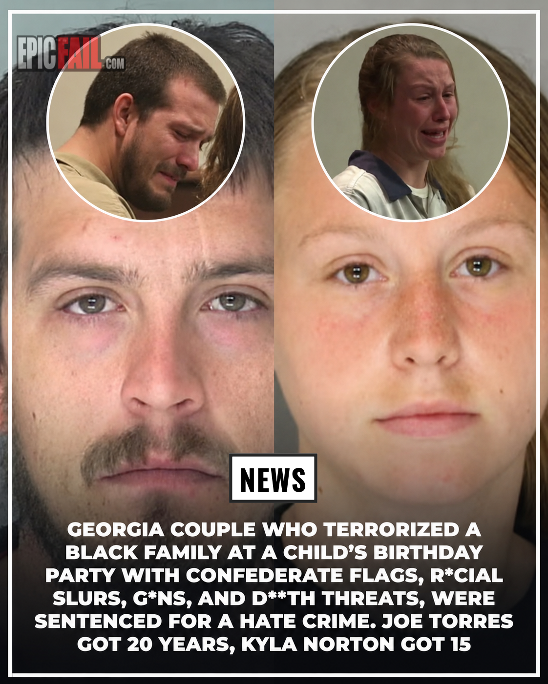 Georgia couple that terrorized black boy at birthday party got whats coming to them — viral news clip