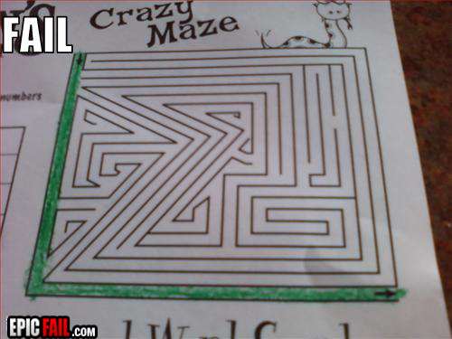 Scene: crazy Maze Fail
