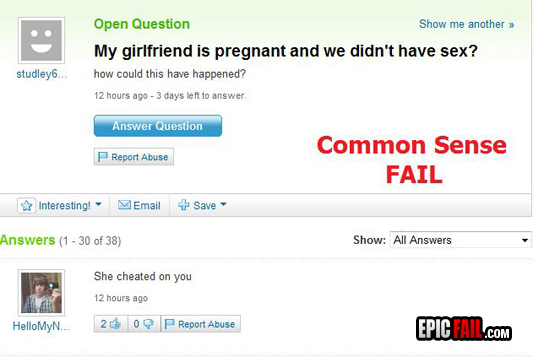 Moment: common Sense Fail