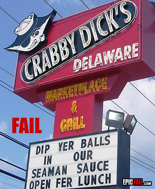 Caught on camera: sign Fail