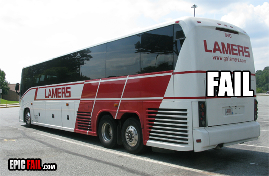 Caught on camera: bus Company Name Fail