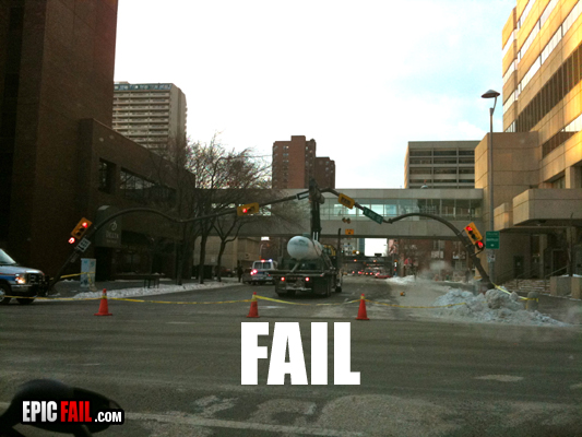 Scene: boom Truck Driving Fail