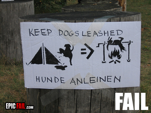 Watch: warning Sign Fail