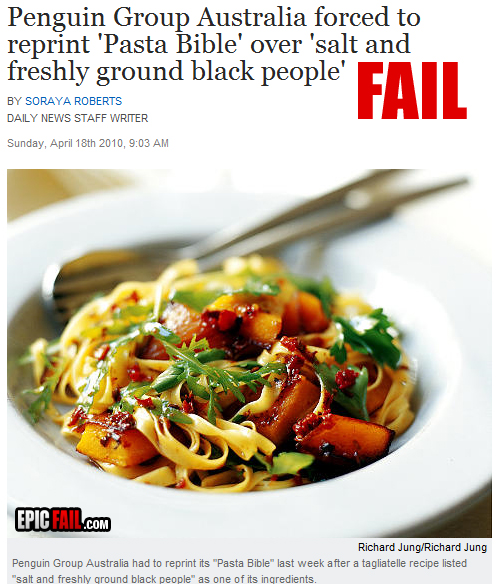 Scene: epic Recipe Fail