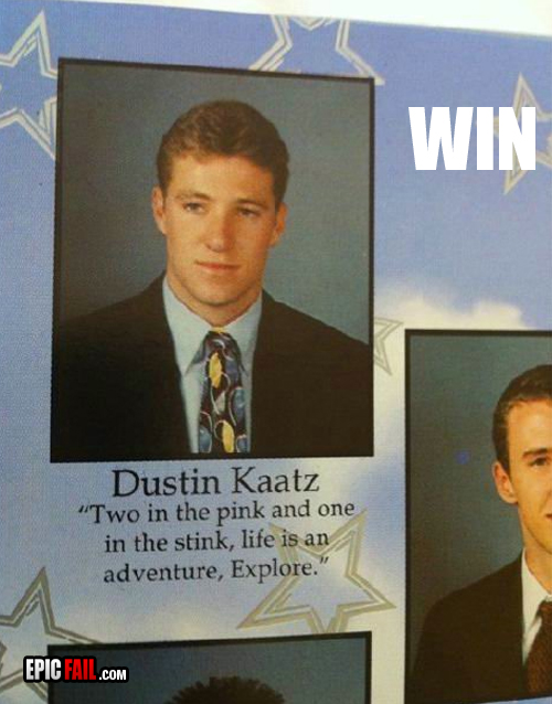 Yearbook Quote Win — fail moment