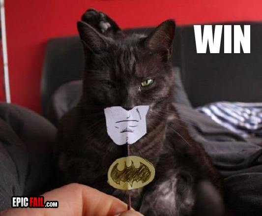 Instant Batman Costume Win — fail moment