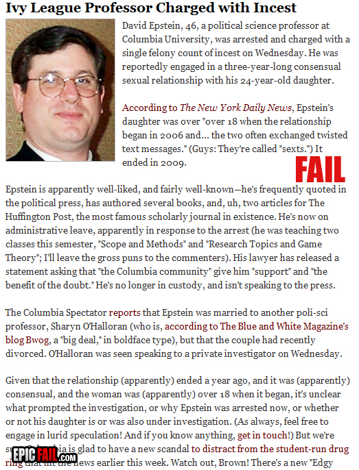 Moment: epic Professor Fail