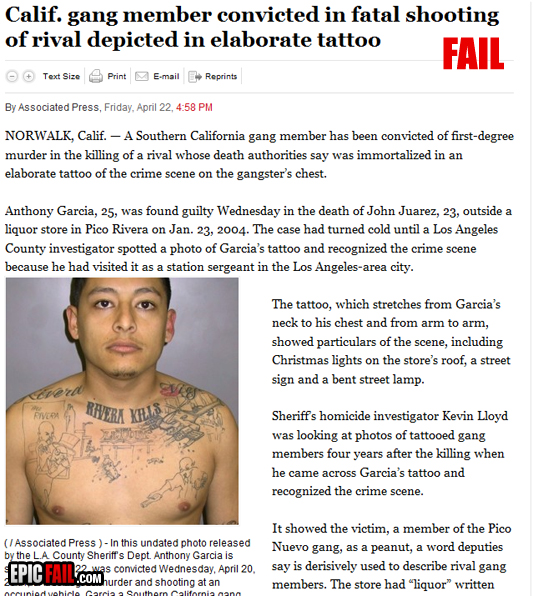 Caught on camera: elaborate Tattoo Fail