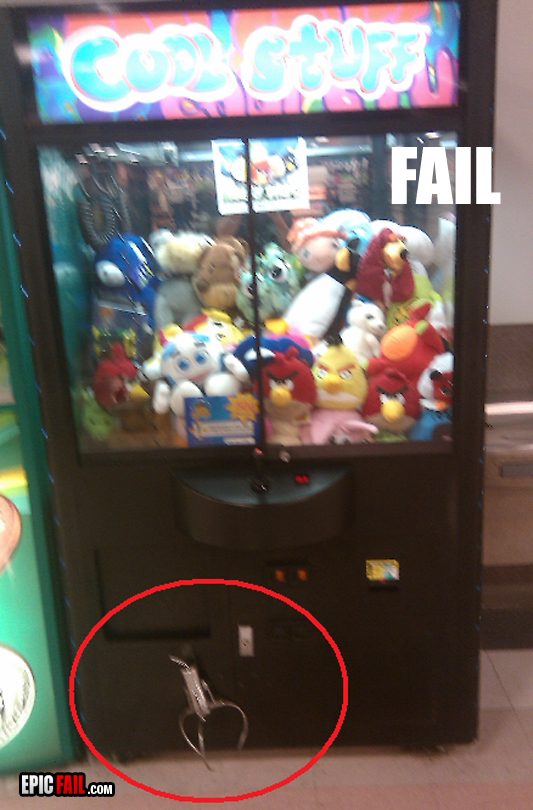 Caught on camera: claw Machine Fail