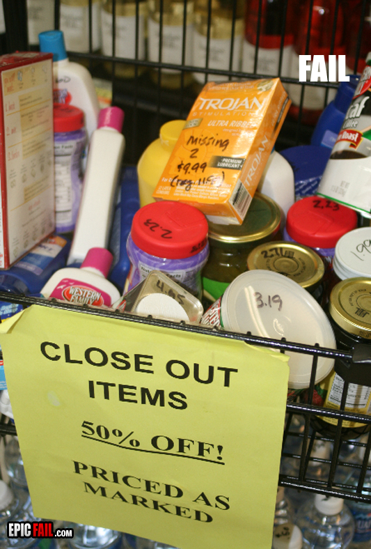 Moment: condom Sale Fail