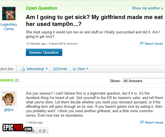 Scene: boyfriend Fail