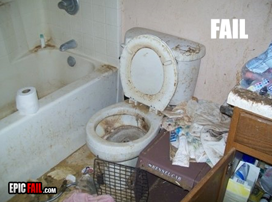 Scene: cleanliness Fail