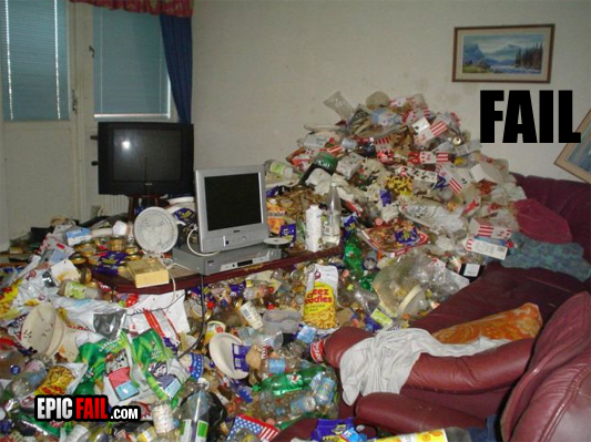 Moment: cleanliness Fail