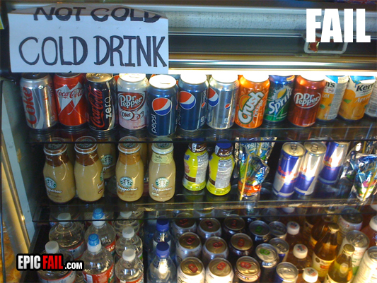 Caught on camera: sign Fail