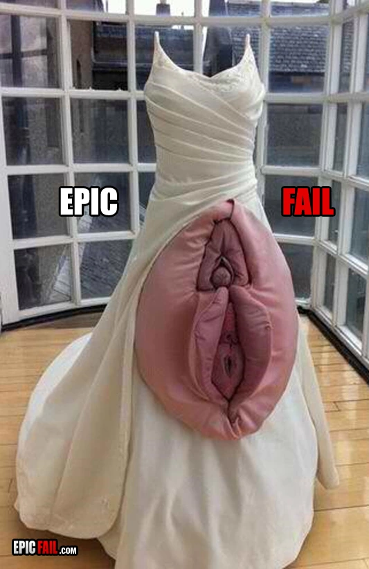 Scene: epic Wedding Dress Fail