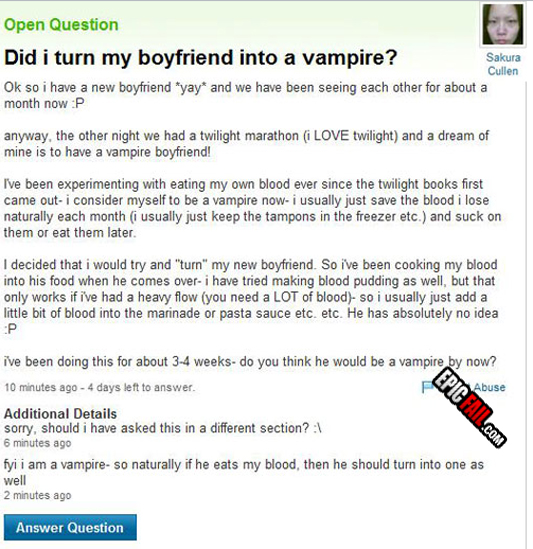 Scene: epic Girlfriend Fail