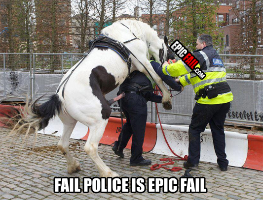 Moment: epic Police Fail