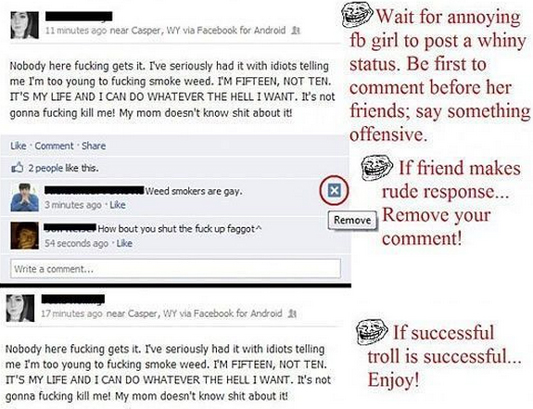 Facebook Trolling Win — fail moment