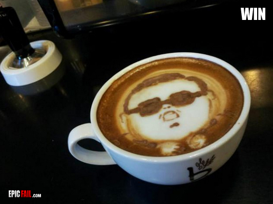 Caught on camera: coffee Win