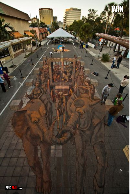 Caught on camera: epic 3D Art Win