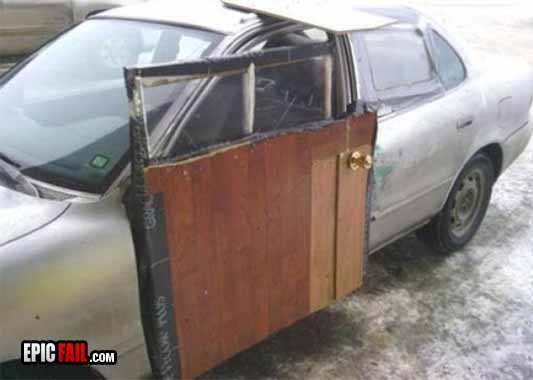 Caught on camera: car Door Repair Fail