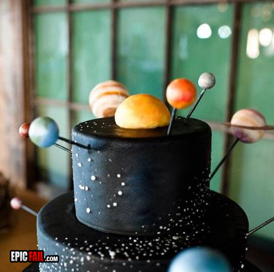 Solar System Cake Win — fail moment
