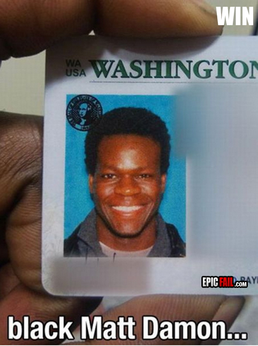 Scene: black Matt Damon Win