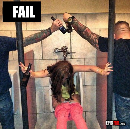 Caught on camera: drunk Girl Fail