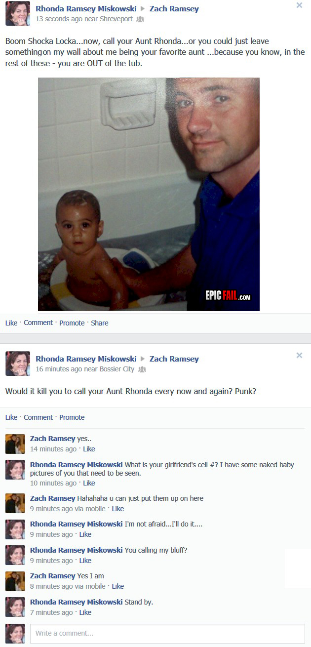 Caught on camera: aunt Trolling On Facebook WIN