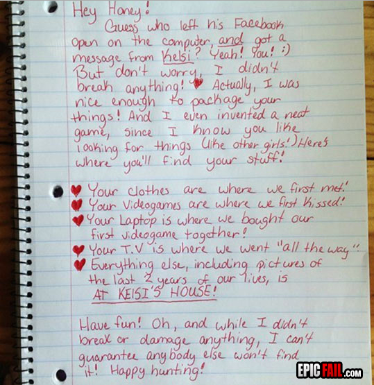Scene: epic Breakup Letter WIN