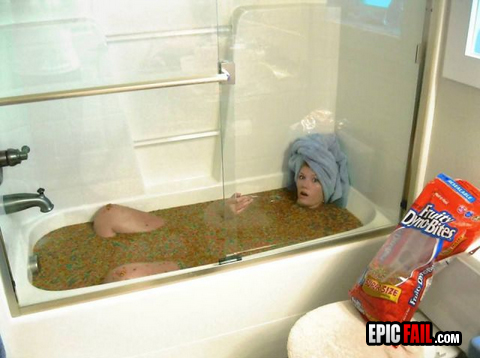 Watch: bath FAIL
