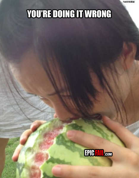 Moment: eating FAIL
