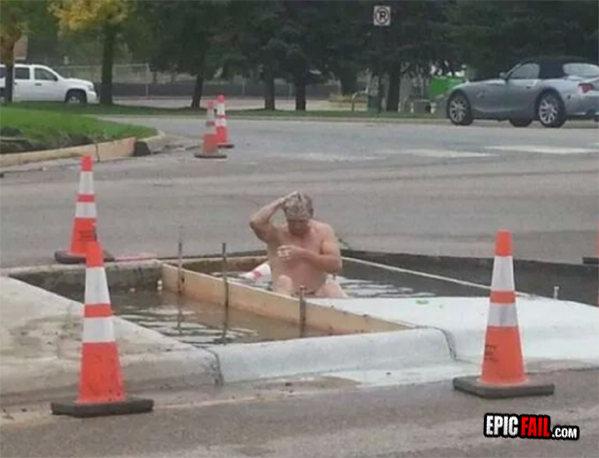 Watch: bath FAIL