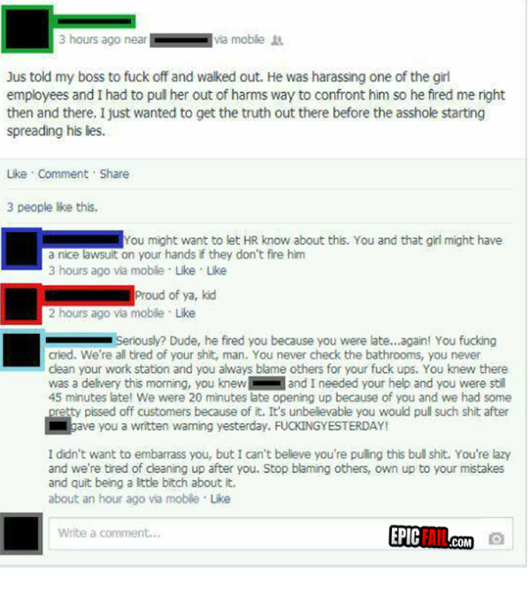 Moment: employee FAIL